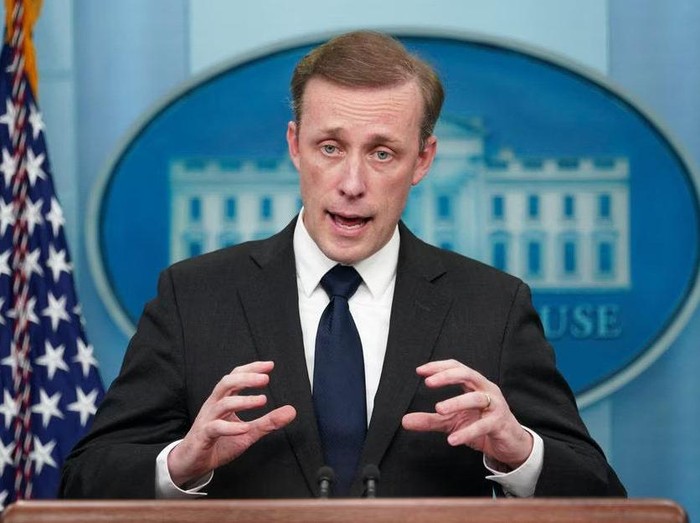 U.S. White House national security adviser Jake Sullivan speaks at a press briefing at the White House in Washington, U.S., December 12, 2022. REUTERS/Kevin Lamarque