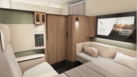 Semua kabin bisnis dan First Suites akan dikelilingi tembok tinggi dan memiliki pintu geser untuk privasi. Disediakan pula beberapa opsi pengisian daya untuk perangkat pribadi, termasuk dok pengisian daya induksi nirkabel.