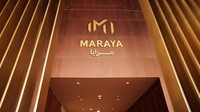 Bangunan itu bernama Maraya Concert Hall. Maraya berarti  cerminan dalam bahasa Arab.   