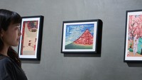Begini cantiknya lukisan Ukiyo-e dengan wagyu ketika dipajang di dinding.  
