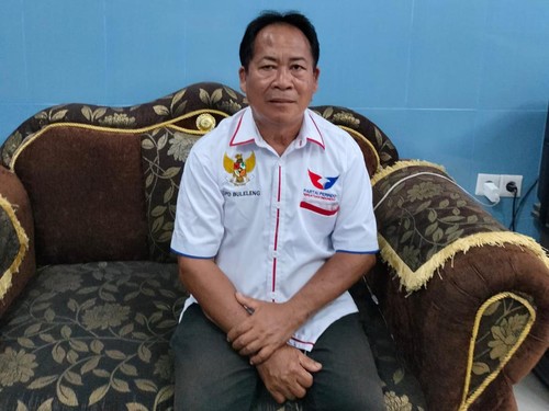 Ketua DPD Partai Perindo Buleleng saat ditemui detikBali, Jumat (24/2/2023). (Made Wijaya Kusuma)