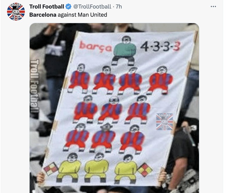 Meme MU vs Barcelona