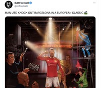 Meme MU vs Barcelona