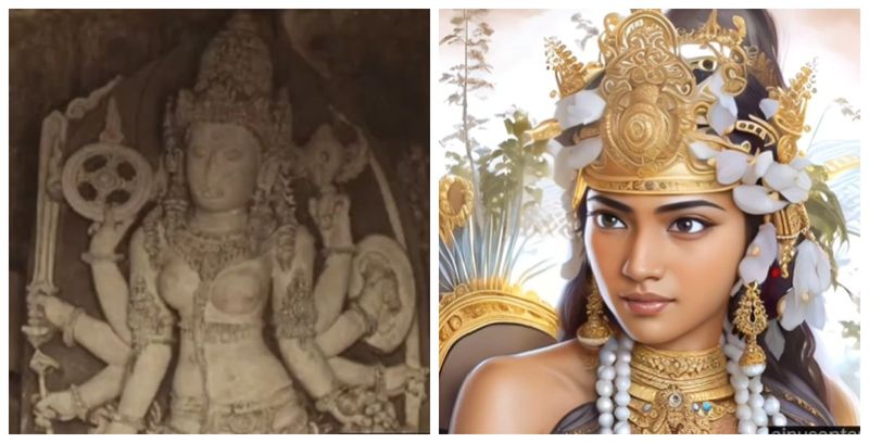 Patung Dewi Durga/Roro Jonggrang Versi AI
