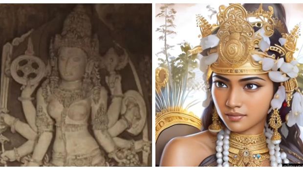 Patung Dewi Durga/Roro Jonggrang Versi AI