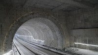 Tunnel 1 Kereta Cepat Jakarta Bandung berada di KM 3 + 600 Tol Jakarta Cikampek.Foto: Dok. PT KCIC