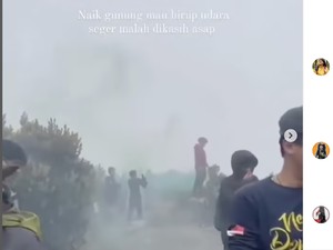 Pendaki Gunung Gede Pangrango Nyalakan Bom Asap, Ancamannya Rp 50 Juta