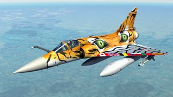Jet tempur berpola harimau ini diluncurkan dalam rangka memeriahkan acara 2003 NATO Tiger Meet, latihan udara multinasional yang telah dilakukan NATO selama lebih dari lima puluh tahun. Foto: tops.easyvoyage.co.uk