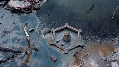 Sempat Hilang, Kota Ini Muncul Setelah Air Laguna Menyusut