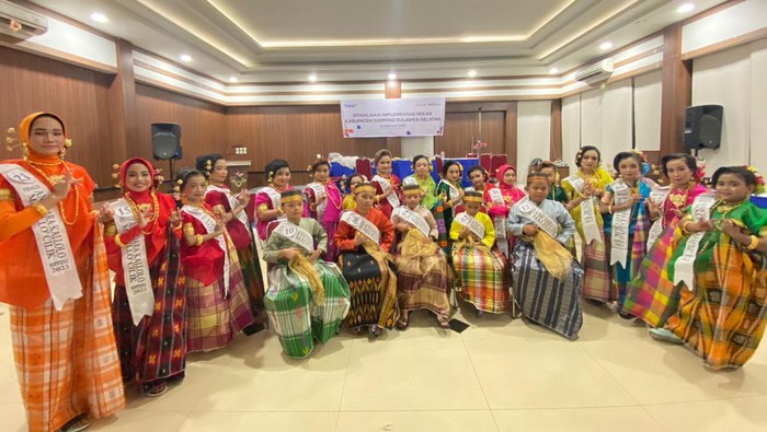 Peserta pemilihan Anadara Kallolo Mallello Kabupaten Soppeng, Sulawesi Selatan (Sulsel) tahun 2023.