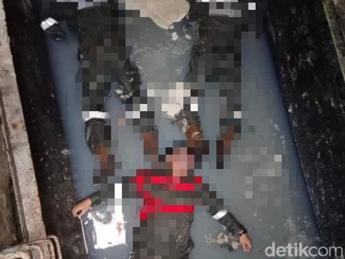 Tiga pekerja PT Pertamina Hulu Rokan tewas tercebur ke kontainer limbah di Rokan Hilir, Riau. (Foto: Istimewa)