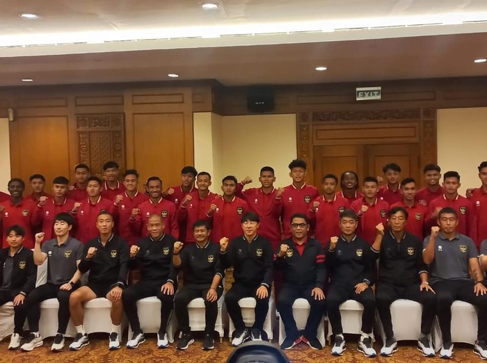 Shin Tae-yong dan para pemain Timnas Indonesia U-20 yang akan berlaga di Piala Asia U-20