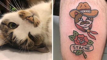 Total ada 566 postingan di feed, dan rata-rata berisi hasil tato yang menggemaskan. Foto: (Bored Panda).