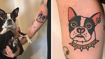 Hasil tato anjing yang imut ini dibuat oleh Jiran. Foto: (Bored Panda).