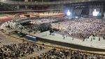 View Panggung Konser Raisa dari Tribun Stadion Utama GBK