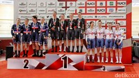 Selandia Baru diperkuat  oleh Ally Wollaston, Michaela Drummond, Bryony Botha dan Emily Shearman sukses finis dengan torehan waktu 4:08.400.