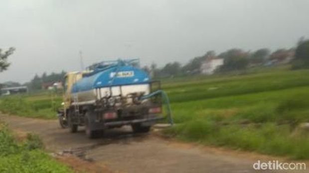 Lokasi saluran yang diambil airnya oleh tangki tol Jogja-Solo.