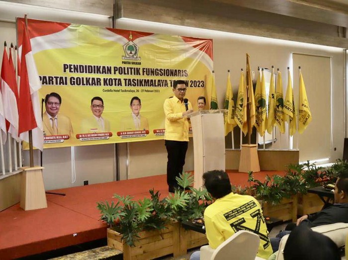 Ketua DPD Partai Golkar Jawa Barat Tubagus Ace Hasan Syadzily saat Dikpol di Kota Tasikmalaya