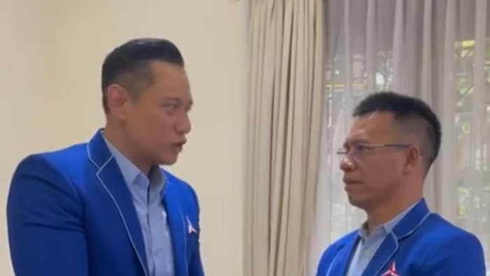 Ketua umum Partai Demokrat Agus Harimurti Yudhoyono (AHY) bersama ketua terpilih DPD Demokrat Kepri, Aneng (Foto: Istimewa)
