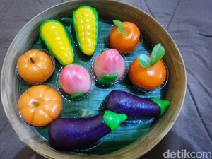 Imut dan Nikmatnya Kue Ang Ku Berbentuk Sayur-Buah di Mojokerto
