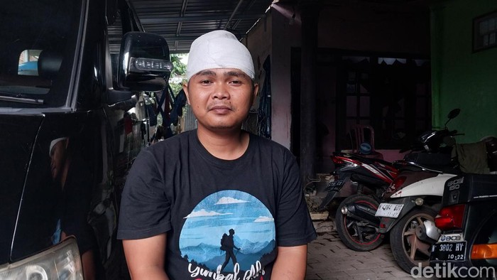 Salah satu korban jambret bersajam sadis di Malang.