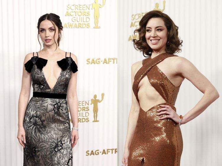 Adu Gaya Ana de Armas dan Aubrey Plaza di SAG Awards 2023