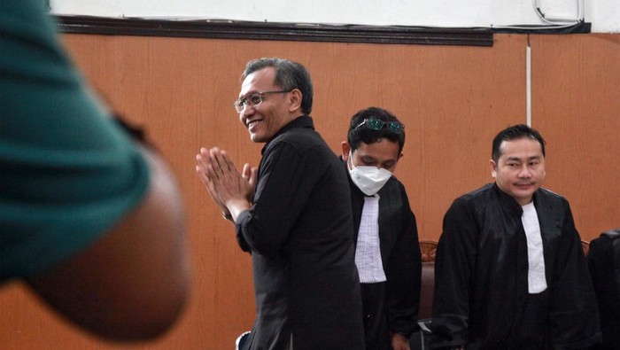 Mantan Kaden A Biro Paminal Propam Polri Agus Nurpatria divonis dua tahun penjara atas kasus perusakan CCTV sehingga membuat terhambatnya penyelidikan pembunuhan Brigadir Yosua Hutabarat di Pengadilan Negeri Jakarta Selatan, Senin (27/2/2023). Hakim menilai Agus tidak berterus terang selama menjalani proses sidang.
