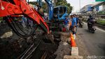 Jalan Amblas di Cilandak yang Bikin Macet Mulai Diperbaiki