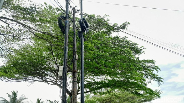 Kabel jaringan internet di Pangandaran