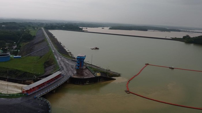 Kondisi Waduk Gajah Mungkur (WGM) Wonogiri pada Jumat (24/2/2023).