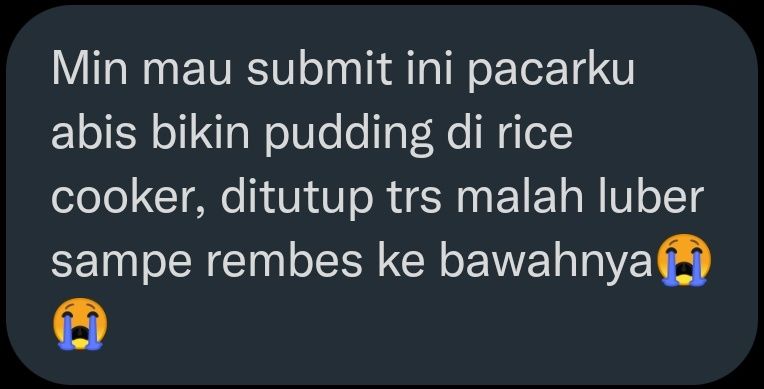 Kocak! Kekacauan Masak Puding Pakai Rice Cooker Ini Bikin Netizen Heboh