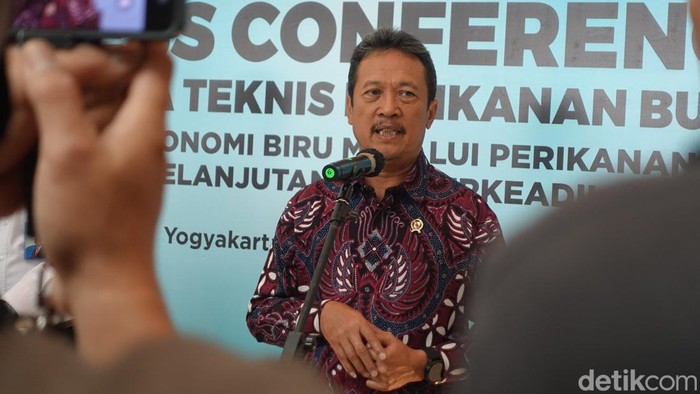 Menteri Kelautan dan Perikanan, Sakti Wahyu Trenggono di Sleman, DIY, Senin (27/2/2023).