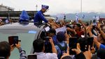 Potret Meriah Penyambutan AHY di Kota Palu