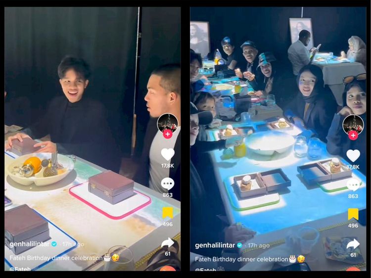 Mewah! Pesta Sweet 17 Fateh Halilintar di Resto Dubai Bertema 3D