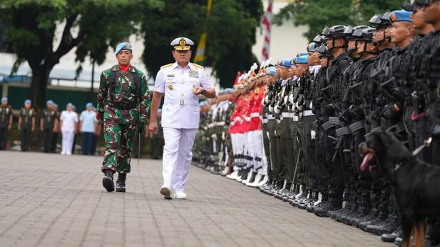 Panglima TNI Laksamana TNI Yudo Margono di Markas Komando Pasukan Pengamanan Presiden, Jakarta, Senin (27/2/2023). (Dokumentasi Humas Komando Pasukan Pengamanan Presiden)