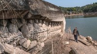 Waduk Shufangba dilaporkan mulai mengering karena kurangnya hujan sejak tahun 2022.  