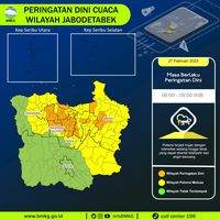 Peringatan Dini BMKG! Jakarta Dilanda Hujan-Petir Pagi Ini