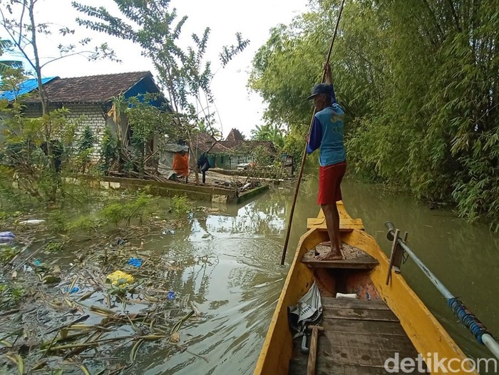 Banjir Desa Banjarsari, Kecamatan Gabus, Pati, Selasa (28/2/2023).