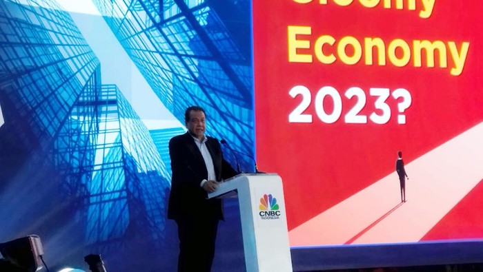 Founder dan Chairman CT Corp Chairul Tanjung dalam acara CNBC Economic Outlook 2023