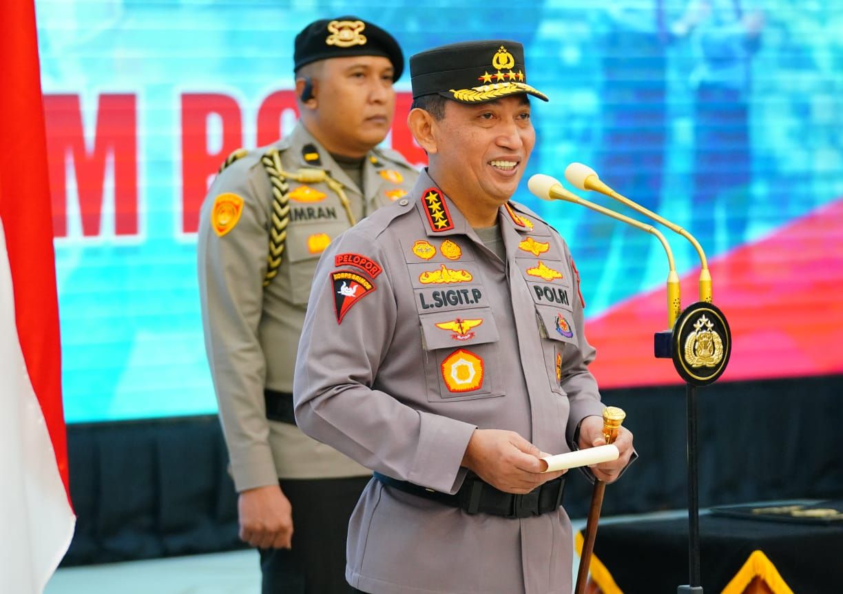 Kapolri Jenderal Listyo Sigit Prabowo memimpin sertijab Irwasum Polri