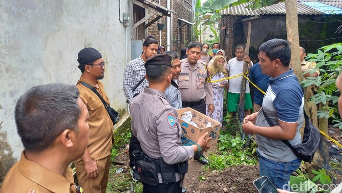 Lokasi penemuan jasad bayi misterius di kebun Grogol, Sukoharjo, Selasa (28/2/2023).