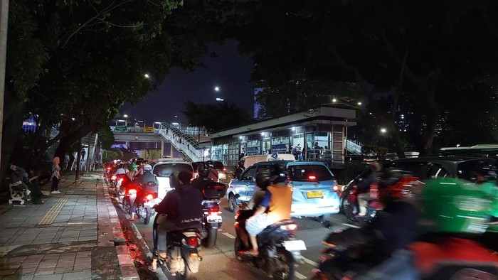 Macet di Jalan Gatot Subroto arah Slipi (Gibran-detikcom)