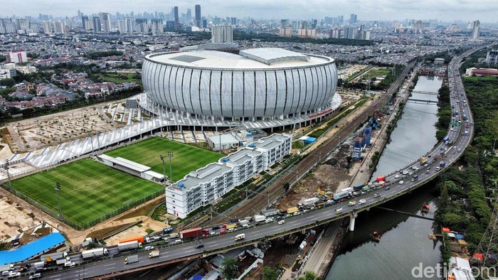 Suaaana Kampung Susun Bayam di kawasan Jakarta International Stadium, Papanggo, Jakarta Utara, Kamis (23/2/2023).