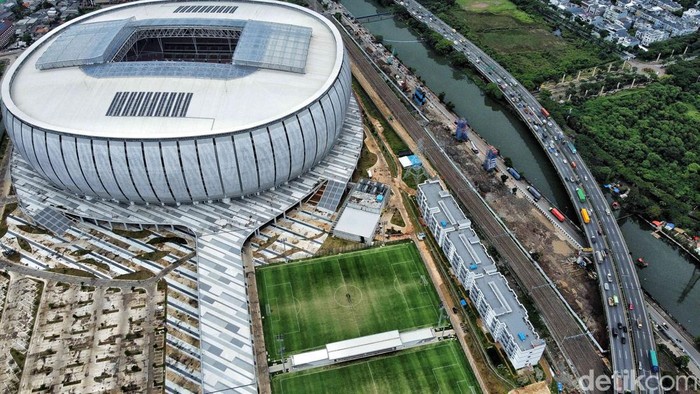 Suaaana Kampung Susun Bayam di kawasan Jakarta International Stadium, Papanggo, Jakarta Utara, Kamis (23/2/2023).
