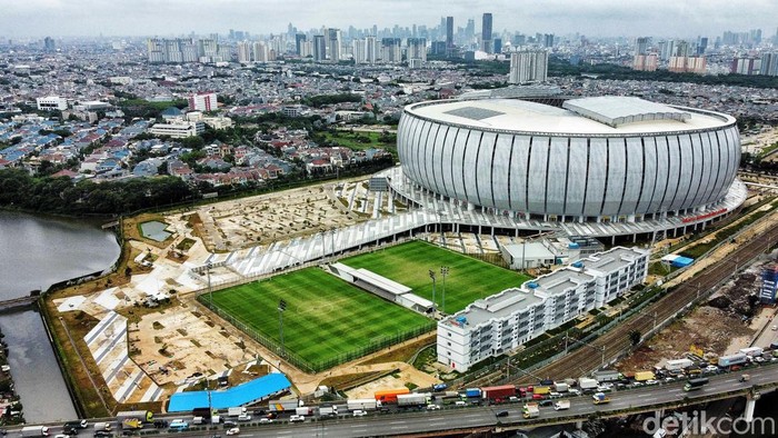 Suaaana Kampung Susun Bayam di kawasan Jakarta International Stadium, Papanggo, Jakarta Utara, Kamis (23/2/2023).