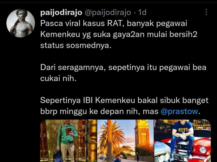 Kepala Bea Cukai Jogja diduga pamer harta di medsos.
