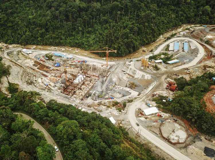 Penampakan dari Udara Pembangunan PLTA Kerinci