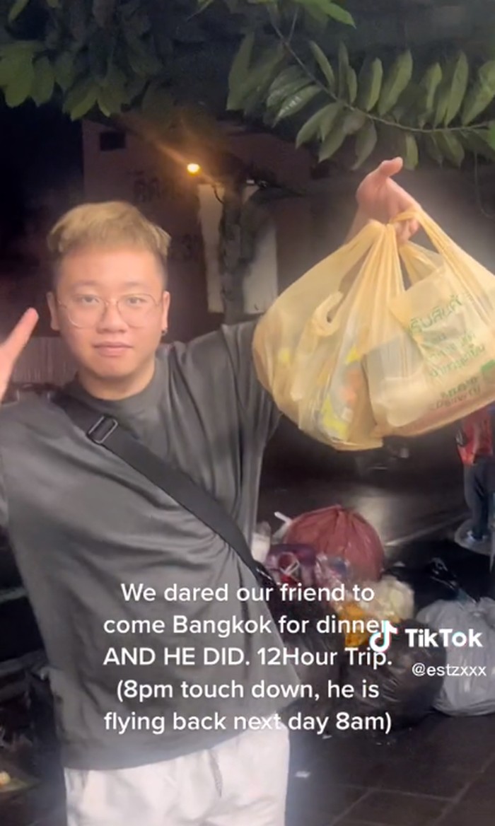 Terima Tantangan, Pria Ini dari Singapura  ke Thailand Hanya Untuk Beli Makanan