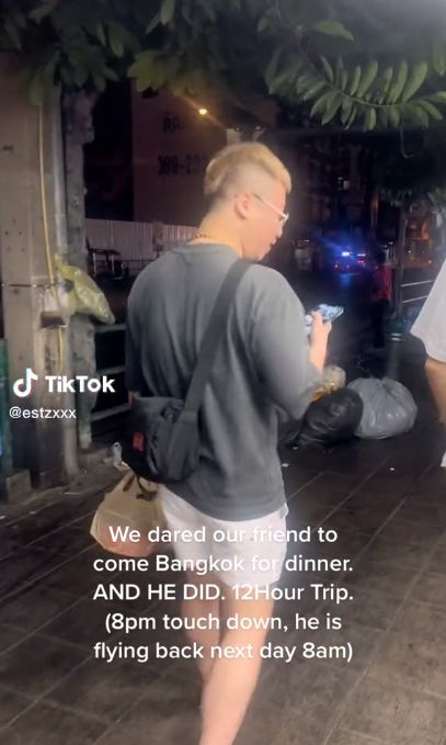 Terima Tantangan, Pria Ini dari Singapura  ke Thailand Hanya Untuk Beli Makanan