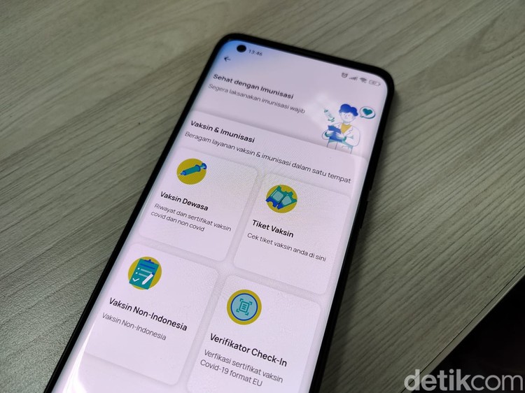 Aplikasi SatuSehat Mobile Penampakan aplikasi SatuSehat Mobile pengganti PeduliLindungi.